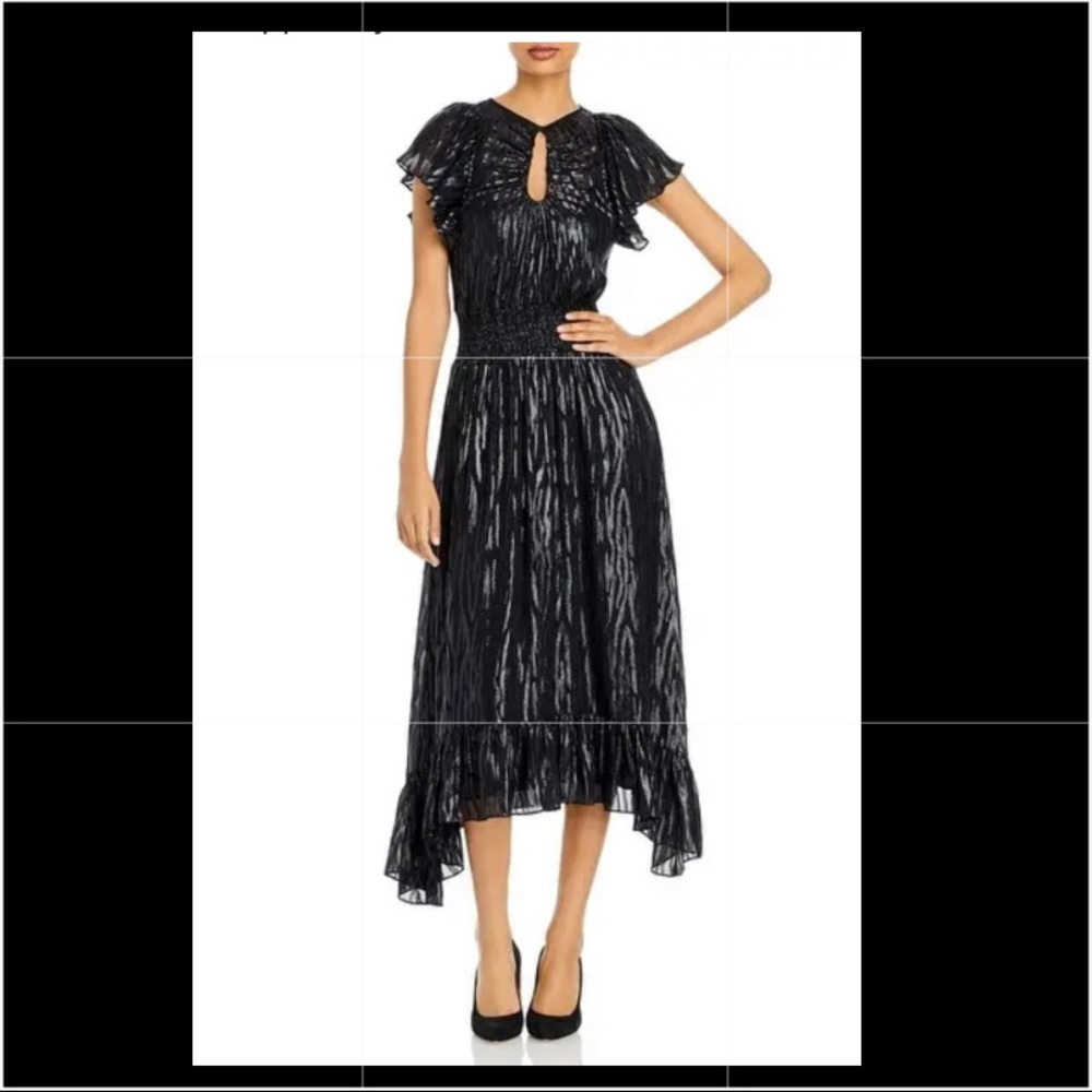 Rebecca Taylor Womens Maxi Dress Flutter Sleeve  - 0